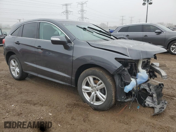 2014 Acura RDX Tech Pkg with VIN 5J8TB4H54EL022976, listed as a Copart auction lot 43689255 with 0 mi miles and Salvage Title. Bid and sale history available at carsss.com. Image 4.