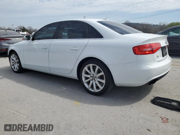 2013 Audi A4 Premium Plus with VIN WAUFFAFL7DN029789, listed as a Copart auction lot 50773695 with 98,827 mi miles and Clean Title. Bid and sale history available at carsss.com. Image 2.
