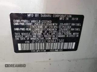 2019 Subaru Forester Premium with VIN JF2SKAGC9KH441348, listed as a Copart auction lot 54104455 with 63,521 mi miles and Salvage Title. Bid and sale history available at carsss.com. Image 13.
