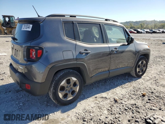 2016 Jeep Renegade Latitude with VIN ZACCJABW4GPE32029, listed as a Copart auction lot 72919244 with 109,294 mi miles and Salvage Title. Bid and sale history available at DreamBid. Image 3.