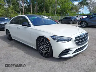 2022 Mercedes-Benz S 580 with VIN W1K6G7GB9NA143266, listed as a IAAI auction lot 41509615 with 21,948 mi miles and . Bid and sale history available at DreamBid. Image 1.
