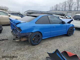 2000 Honda Civic Si with VIN 1HGEM1157YL047810, listed as a Copart auction lot 49637045 with 236,533 mi miles and Salvage Title. Bid and sale history available at carsss.com. Image 3.