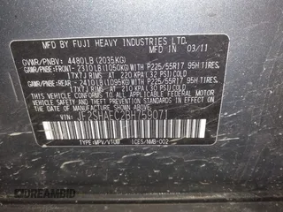 2011 Subaru Forester X Limited with VIN JF2SHAEC2BH759071, listed as a IAAI auction lot 42447091 with 103,910 mi miles and . Bid and sale history available at DreamBid. Image 9.