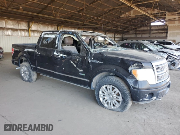 2012 Ford F-150 XL with VIN 1FTFW1ET3CFC55874, listed as a Copart auction lot 65755355 with 174,018 mi miles and Salvage title. Bid and sale history available at DreamBid. Image 4.