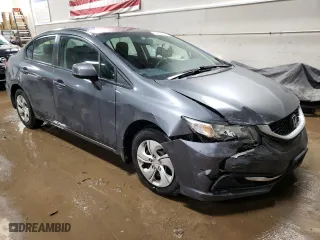 2013 Honda Civic Sdn LX with VIN 19XFB2F55DE023032, listed as a Copart auction lot 49138894 with 153,007 mi miles and Salvage Title. Bid and sale history available at carsss.com. Image 4.