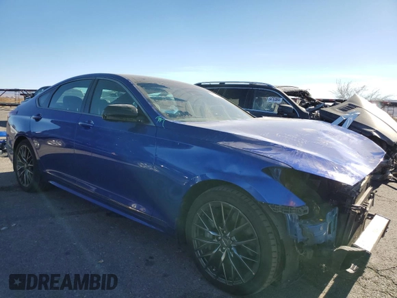 2020 Genesis G80 Sport with VIN KMTFN4JB0LU329802, listed as a Copart auction lot 87034094 with 35,562 mi miles and Salvage title. Bid and sale history available at DreamBid. Image 4.