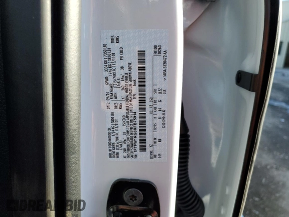2024 Ford F-150 Raptor with VIN 1FTFW1RG8RFB75914, listed as a Copart auction lot 42652185 with 1,914 mi miles and Salvage Title. Bid and sale history available at DreamBid. Image 12.