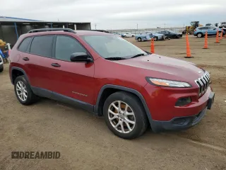 2016 Jeep Cherokee Sport with VIN 1C4PJLAS5GW217550, listed as a Copart auction lot 59204825 with 127,959 mi miles and Salvage title. Bid and sale history available at DreamBid. Image 4.