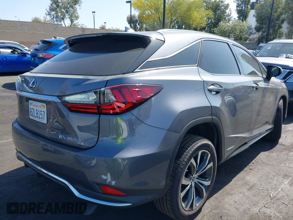 2022 Lexus RX 450h with VIN 2T2HGMDA4NC077617, listed as a IAAI auction lot 42489655 with 37,683 mi miles and . Bid and sale history available at DreamBid. Image 4.