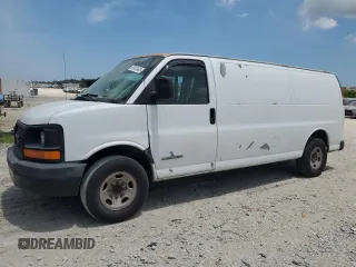 2005 GMC Savana Cargo z VIN 1GTGG29V951190175, wystawiony jako Copart lot #57347425 z przebiegiem 215 430 mil mil oraz Czysty tytuł • Clean title. Historia ofert i sprzedaży dostępna na DreamBid. Obrazek 1.