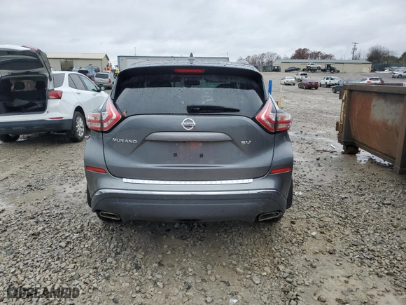 2017 Nissan Murano SL with VIN 5N1AZ2MG3HN202077, listed as a Copart auction lot 84250404 with 109,970 mi miles and Salvage Title. Bid and sale history available at carsss.com. Image 6.