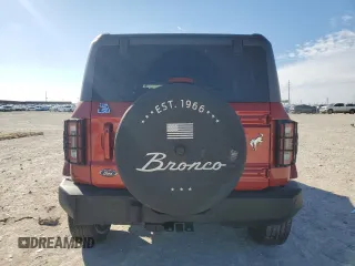 2023 Ford Bronco with VIN 1FMEE5BP2PLB61761, listed as a Copart auction lot 46178755 with 17,180 mi miles and Salvage Title. Bid and sale history available at DreamBid. Image 6.