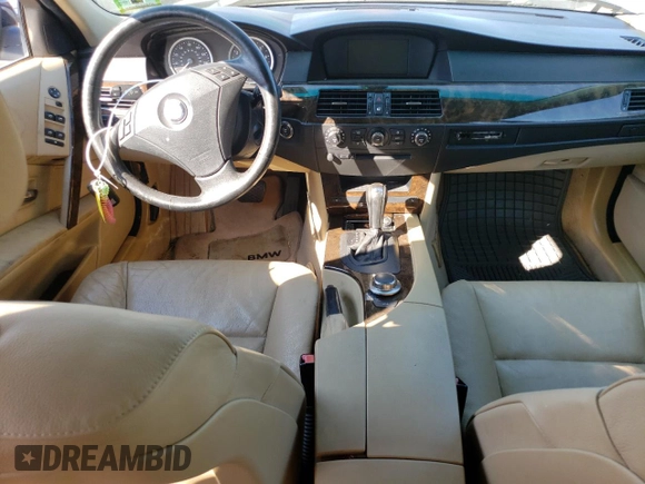 2006 BMW 5 Series 530xi with VIN WBANN73546CN02635, listed as a Copart auction lot 75510184 with Not Provided miles and Salvage Title. Bid and sale history available at DreamBid. Image 8.