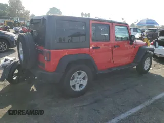 2018 Jeep Wrangler JK Unlimited Sport S with VIN 1C4HJWDGXJL855671, listed as a Copart auction lot 84122204 with 86,527 mi miles and Salvage Title. Bid and sale history available at carsss.com. Image 3.