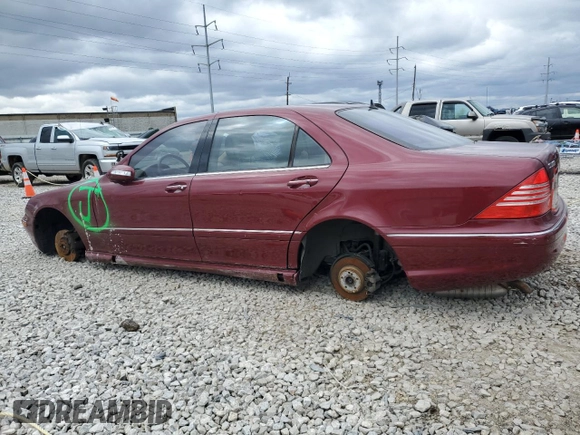 2004 Mercedes-Benz S 500 with VIN WDBNG84J94A421961, listed as a Copart auction lot 53140555 with Not Provided miles and Salvage Title. Bid and sale history available at DreamBid. Image 2.