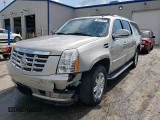 2007 Cadillac Escalade ESV with VIN 1GYFK66827R246245, listed as a Copart auction lot 54117803 with 176,208 mi miles and Salvage Title. Bid and sale history available at carsss.com. Image 1.
