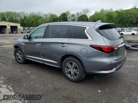2019 Infiniti QX60 Pure with VIN 5N1DL0MMXKC566525, listed as a Copart auction lot 56960085 with 89,858 mi miles and Salvage title. Bid and sale history available at DreamBid. Image 2.