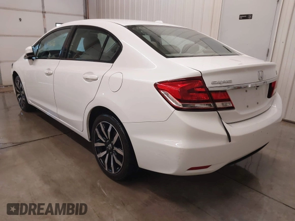 2015 Honda Civic EX-L with VIN 19XFB2F98FE040252, listed as a IAAI auction lot 41617619 with 107,667 mi miles and . Bid and sale history available at DreamBid. Image 3.