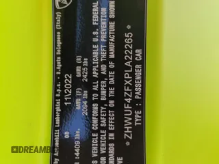 2023 Lamborghini Huracan z VIN ZHWUF4ZFXPLA22265, wystawiony jako Copart lot #66703944 z przebiegiem 1816 mil mil oraz Szkody całkowita. Historia ofert i sprzedaży dostępna na DreamBid. Obrazek 14.