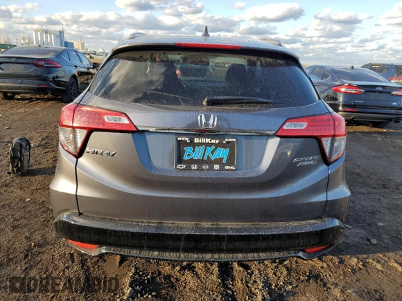 2022 Honda HR-V Sport with VIN 3CZRU6H11NM710518, listed as a Copart auction lot 46540295 with 13,312 mi miles and Salvage Title. Bid and sale history available at carsss.com. Image 6.