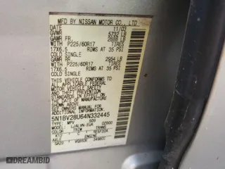2004 Nissan Quest SE with VIN 5N1BV28U64N332445, listed as a Copart auction lot 70748584 with 232,050 mi miles and Salvage Title. Bid and sale history available at carsss.com. Image 14.