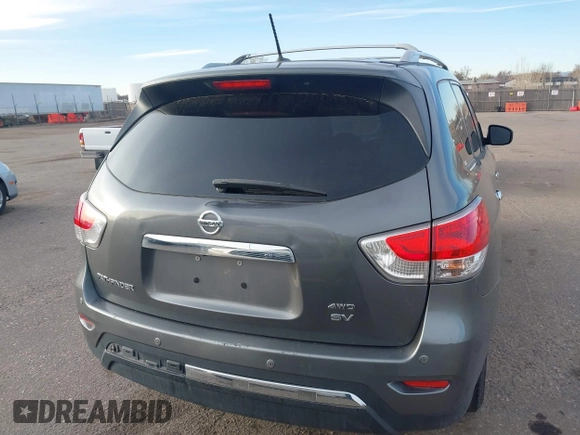 2015 Nissan Pathfinder SL with VIN 5N1AR2MM0FC635824, listed as a IAAI auction lot 41766141 with 101,883 mi miles and . Bid and sale history available at DreamBid. Image 16.