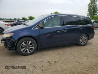 2015 Honda Odyssey Touring Elite z VIN 5FNRL5H97FB503887, wystawiony jako Copart lot #60511885 z przebiegiem 350 055 mil mil oraz Czysty tytuł • Clean title. Historia ofert i sprzedaży dostępna na DreamBid. Obrazek 1.