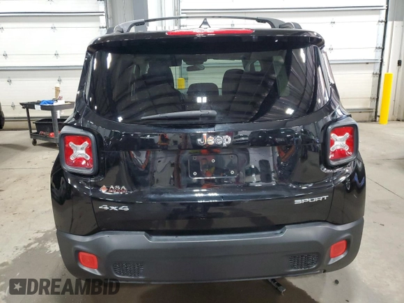 2017 Jeep Renegade Sport with VIN ZACCJBAB3HPG38609, listed as a Copart auction lot 51799745 with 75,549 mi miles and Salvage Title. Bid and sale history available at carsss.com. Image 6.