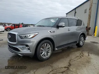 2020 Infiniti QX80 LUXE with VIN JN8AZ2NF9L9703345, listed as a Copart auction lot 85441364 with 124,809 mi miles and Salvage Title. Bid and sale history available at carsss.com. Image 1.