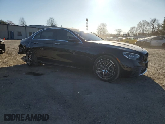 2021 Mercedes-Benz E 53 AMG with VIN W1KZF6BB6MA936959, listed as a Copart auction lot 50154255 with 55,688 mi miles and Salvage Title. Bid and sale history available at DreamBid. Image 4.