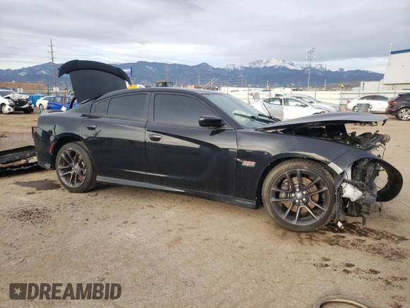 2020 Dodge Charger Scat Pack z VIN 2C3CDXGJXLH184652, wystawiony jako Copart lot #52308345 z przebiegiem 59 147 mil mil oraz Szkoda całkowita • Salvage title. Historia ofert i sprzedaży dostępna na DreamBid. Obrazek 4.