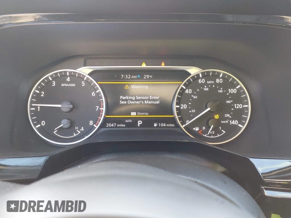 2024 Nissan Pathfinder Rock Creek with VIN 5N1DR3BD8RC291069, listed as a IAAI auction lot 41947839 with 2,047 mi miles and . Bid and sale history available at DreamBid. Image 7.