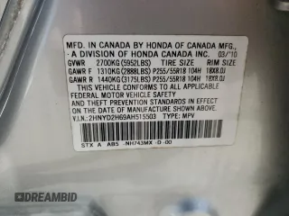2010 Acura MDX Technology Pkg with VIN 2HNYD2H69AH515503, listed as a Copart auction lot 49153865 with 161,484 mi miles and Salvage Title. Bid and sale history available at carsss.com. Image 13.