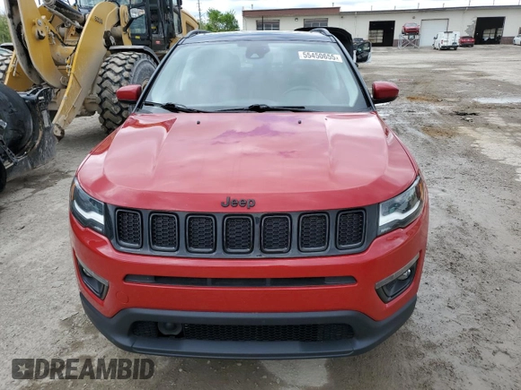 2018 Jeep Compass Altitude z VIN 3C4NJDBB5JT479268, wystawiony jako Copart lot #55450655 z przebiegiem 78 039 mil mil oraz Szkoda całkowita • Salvage title. Historia ofert i sprzedaży dostępna na DreamBid. Obrazek 5.