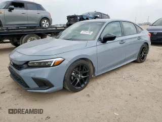 2023 Honda Civic Sport with VIN 2HGFE2F56PH548358, listed as a Copart auction lot 57514795 with 24,061 mi miles and Salvage title. Bid and sale history available at DreamBid. Image 1.