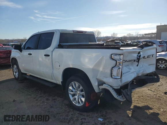 2020 Chevrolet Silverado 1500 Custom with VIN 1GCPWBEHXLZ268335, listed as a Copart auction lot 77532823 with 95,323 mi miles and Non Repairable. Bid and sale history available at carsss.com. Image 2.