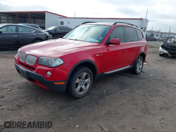 2008 BMW X3 3.0si with VIN WBXPC93428WJ23819, listed as a IAAI auction lot 41208570 with 153,692 mi miles. Bid and sale history available at carsss.com. Image 2.