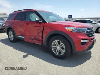 2021 Ford Explorer XLT with VIN 1FMSK7DH3MGC17143, listed as a Copart auction lot 55153615 with 27,354 mi miles and Salvage Title. Bid and sale history available at carsss.com. Image 4.