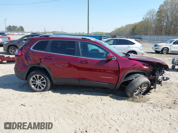 2020 Jeep Cherokee Altitude with VIN 1C4PJLLB9LD585622, listed as a IAAI auction lot 41892080 with 21,331 mi miles and . Bid and sale history available at carsss.com. Image 6.