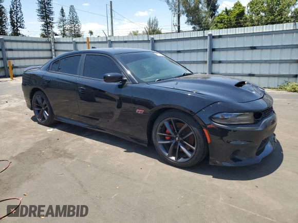 2019 Dodge Charger Scat Pack with VIN 2C3CDXGJ3KH740055, listed as a Copart auction lot 57780425 with 68,394 mi miles and Salvage Title. Bid and sale history available at DreamBid. Image 4.