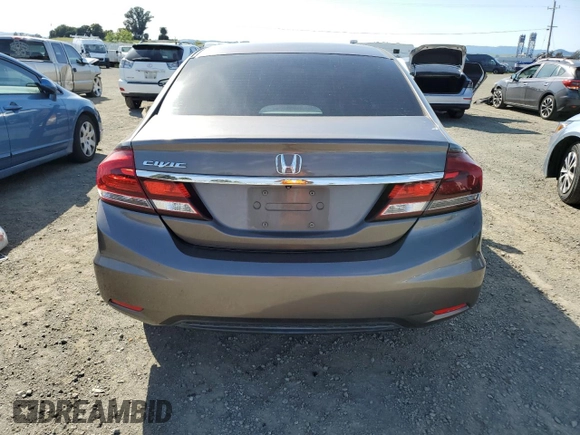 2015 Honda Civic LX with VIN 2HGFB2F55FH528190, listed as a Copart auction lot 51872405 with 175,179 mi miles and Salvage Title. Bid and sale history available at carsss.com. Image 6.
