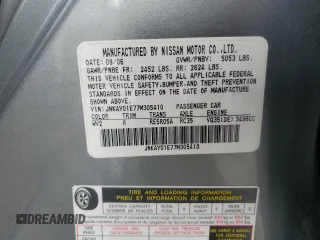 2007 Infiniti M Sport with VIN JNKAY01E77M305410, listed as a Copart auction lot 43996425 with Not provided miles and Salvage title. Bid and sale history available at DreamBid. Image 12.