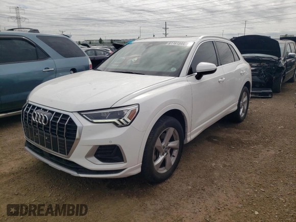 2019 Audi Q3 Premium Plus with VIN WA1BECF30K1067122, listed as a Copart auction lot 61161544 with 22,697 mi miles and Salvage Title. Bid and sale history available at carsss.com. Image 1.