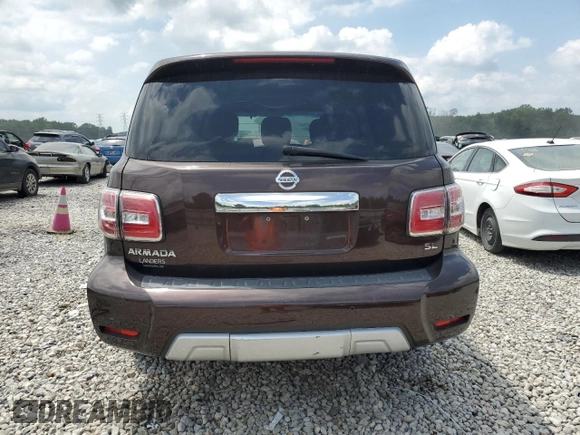 2017 Nissan Armada SV with VIN JN8AY2ND2H9005734, listed as a Copart auction lot 66309634 with 112,585 mi miles and Salvage Title. Bid and sale history available at carsss.com. Image 6.