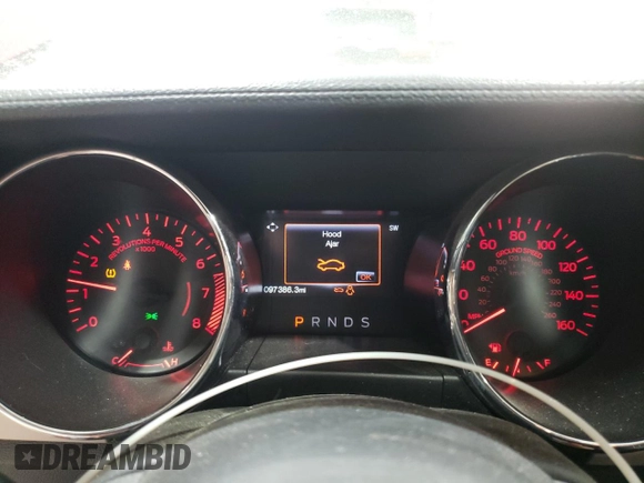 2017 Ford Mustang EcoBoost with VIN 1FA6P8THXH5320467, listed as a Copart auction lot 42279725 with 97,386 mi miles and Salvage Title. Bid and sale history available at DreamBid. Image 9.