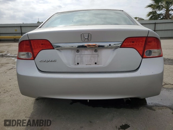 2011 Honda Civic LX with VIN 2HGFA1F59BH309708, listed as a Copart auction lot 53485515 with 215,954 mi miles and Salvage Title. Bid and sale history available at DreamBid. Image 6.