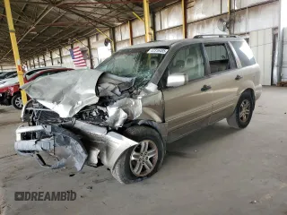 2005 Honda Pilot EX-L with RES with VIN 5FNYF18655B058730, listed as a Copart auction lot 47316485 with 208,328 mi miles and Salvage Title. Bid and sale history available at carsss.com. Image 1.