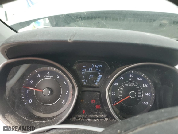 2013 Hyundai Elantra GLS PZEV with VIN 5NPDH4AE3DH443733, listed as a Copart auction lot 50496005 with 135,114 mi miles and Salvage Title. Bid and sale history available at carsss.com. Image 9.