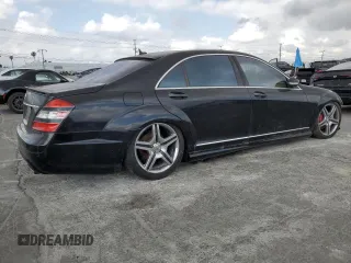 2007 Mercedes-Benz S 550 with VIN WDDNG71X27A109821, listed as a Copart auction lot 54791055 with 197,574 mi miles and Clean Title. Bid and sale history available at DreamBid. Image 3.