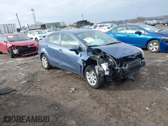 2016 Kia Rio LX with VIN KNADM4A38G6684838, listed as a IAAI auction lot 41283300 with 64,530 mi miles. Bid and sale history available at carsss.com. Image 1.